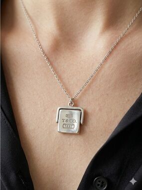 Tiffany & Co. Silver 1837 Spinning Padlock Pendant Necklace